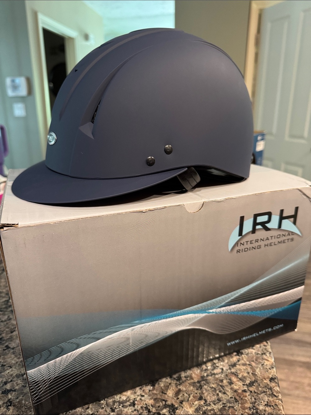 Matte Navy Equestrian Riding Helmet Sz small/medium IRH